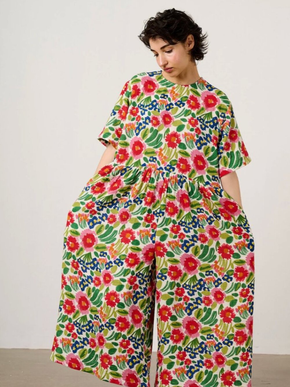 Lucy & Yak George - Cotton Jumpsuit in Ivory Marie NWT - Picture 4 of 4